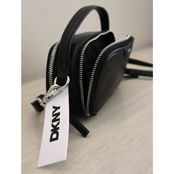 DKNY R52EZL37-BSV Black O/S PU Leather Naria DZ Top Handle/Crossbody Bag - Picture 8 of 16